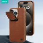 Leather flip cover lens holder  phone case