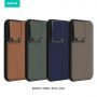 Litchi leather anti-drop lens flip phone case