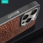 Plated leather metal lens frame phone case