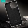 Plated leather metal lens frame phone case