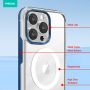 Metal magnetically   clear mobile phone Case