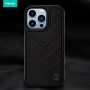 V-Shaped Plain Leather Phone Case